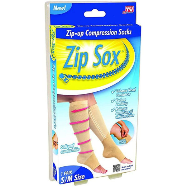 Лікувальні компресійні гольфи від варикозу Zip Sox на блискавці