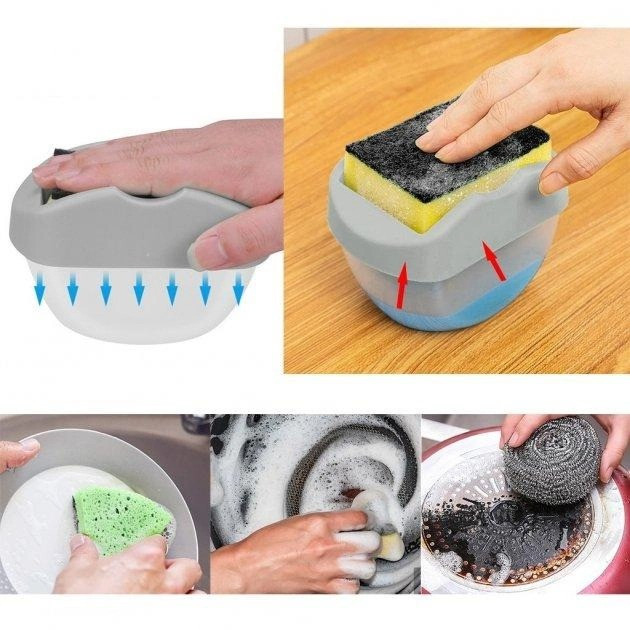 Натискний Кухонний диспенсер для миючого засобу Soap dispenserAND LY-568 - Зображення 2