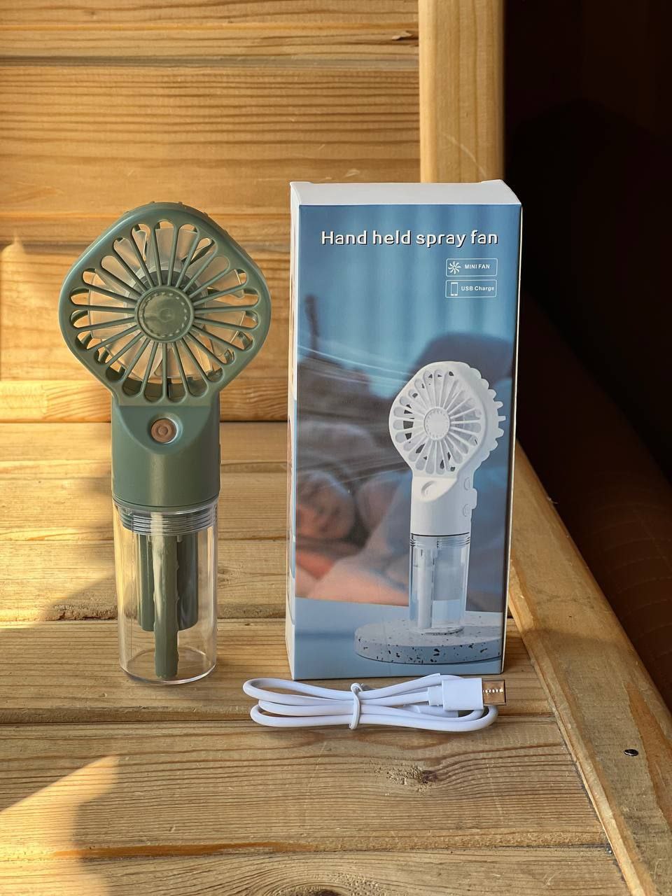 Вентилятор Ручний Портативний із розпиленням води Small fan AND EHF-12 - Зображення 7