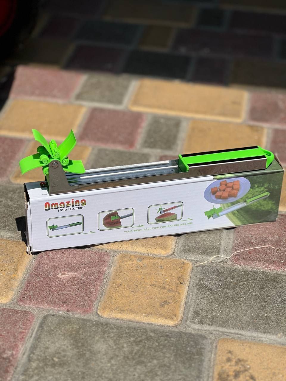 Пристосування для нарізки кавуна та дині SUNROZ Watermelon Slicer ніж-слайсер - Зображення 7