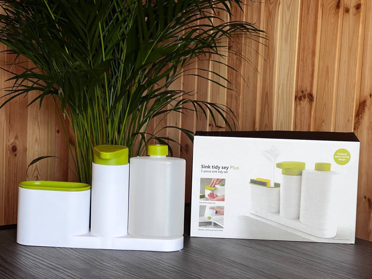 Дозатор для мила Диспенсер мого засобу на раковину 3 в 1 STORAGE BOX XL-289 - Зображення 3