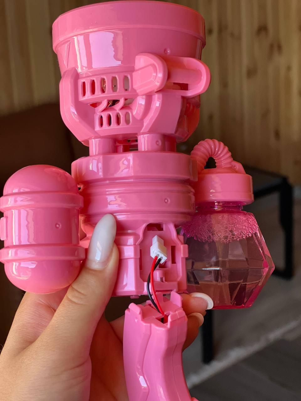 Дитячий автоматичний пістолет кулемет для мильних бульбашок Bubble machine toy - Зображення 3