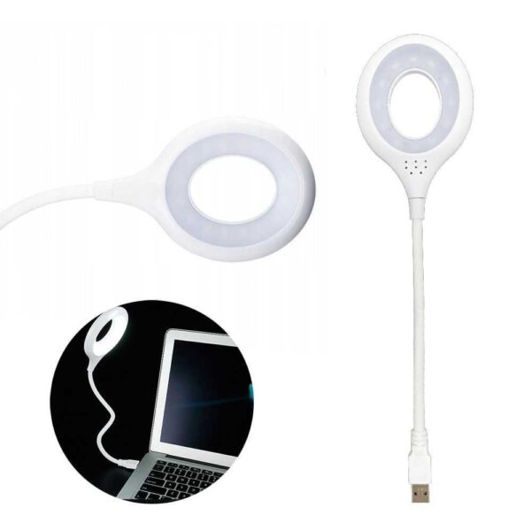 Гнучкий USB-світильник із керуванням голосом 16 LED, 5 Вт, Білий Лампа USB LED lamp LK-50