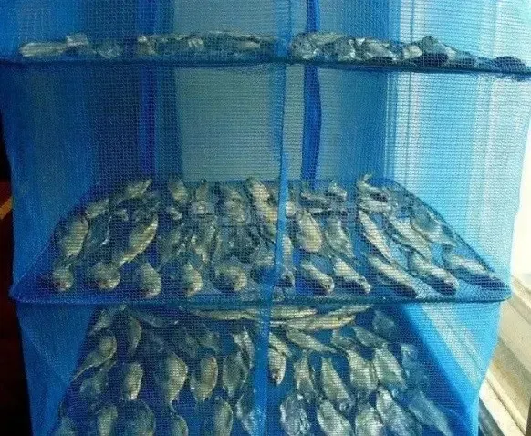 Сітка для сушіння риби, грибів, овочів та фруктів триярусна 35*35**75 см маленька - Зображення 3