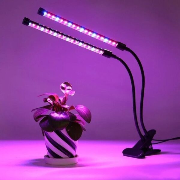 Фітолампа для рослин та розсади повний спектр на підставці 2 лампи LED LAMP MA MARK AND 2 IN1