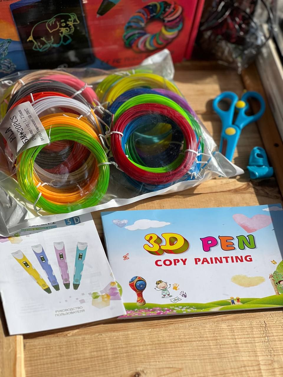 3D ручка Дитячий набір 3D ручка Pen 6 + планшет для малювання 3D PEN AND436 - Зображення 4
