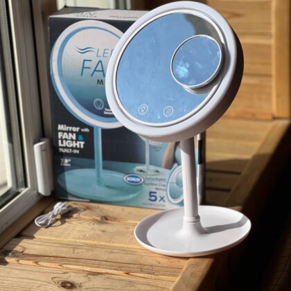 Дзеркало настільне з підсвічуванням та вентилятором beauty breeze mirrorAND LY-699