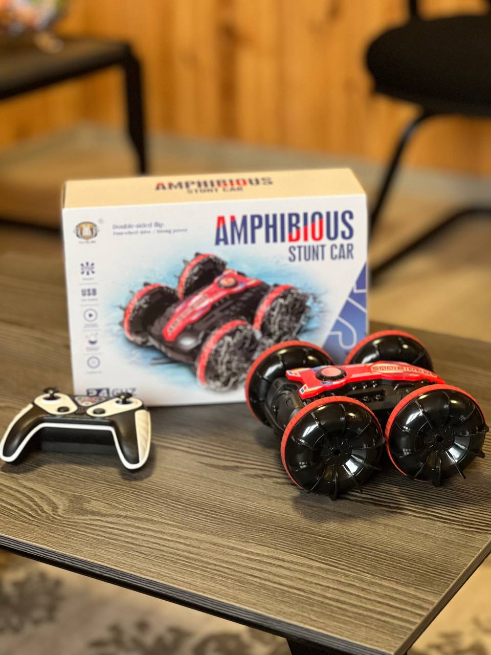 Машинка Оборотень Повнопривідний автомобіль-амфібія Remote control carAND 7722