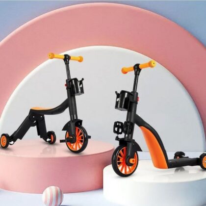 Самокат дитячий Best Scooter 3в1(помаранчевий, червоний)