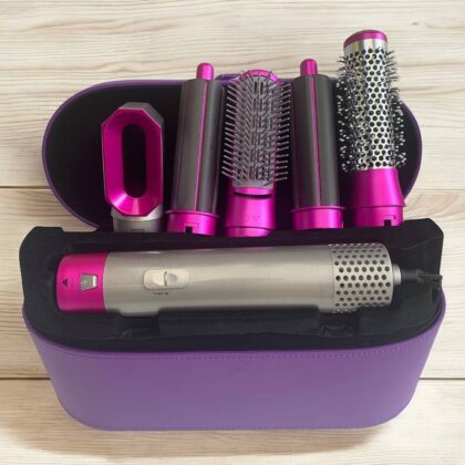 Стайлер фен для волосся  HAIR BRUSH Дайсон 5в1 з кейсом Фіолетовий