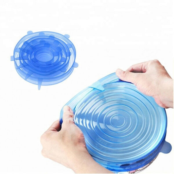 Силіконові кришки універсальні Super stretch silicone lids 6 шт З Коробкою - Зображення 3