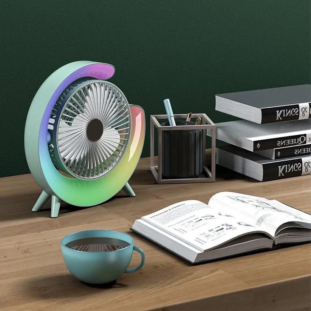 Вентилятор Mini fan (VU- 03/F2) (LED RGB, TYPE-C, акумулятор) - Зображення 4