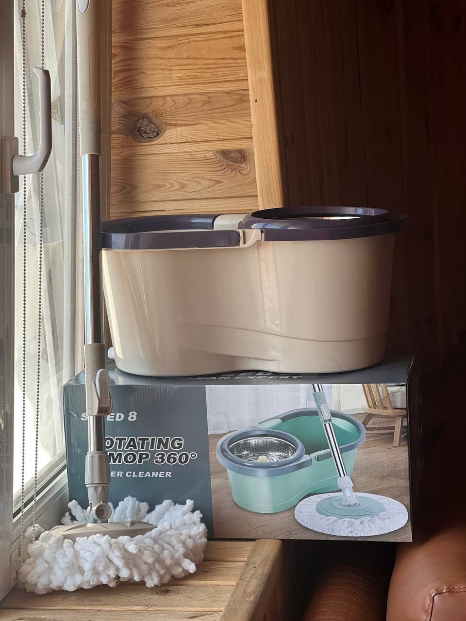 Швабра з відром КРУГЛА SPEED 8 clean expert Mop set AND LY-911 - Зображення 4