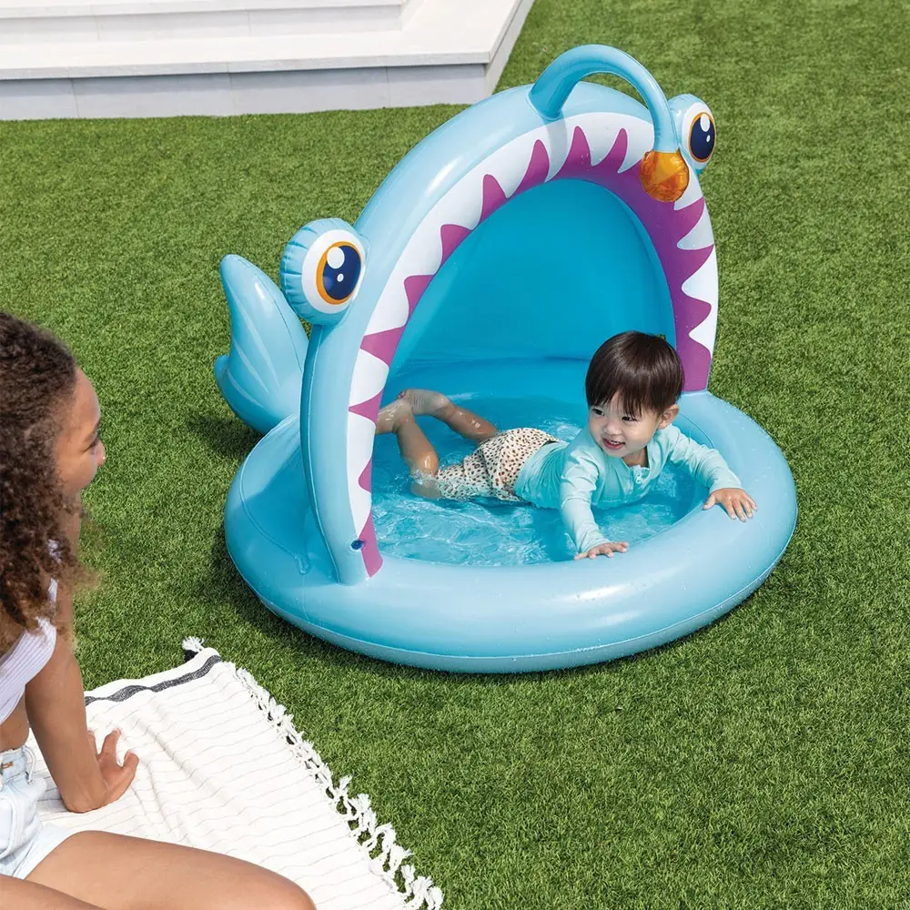 Дитячий басейн Intex 58419 «Angler Fish» з навісом, 127 × 102 × 86 см