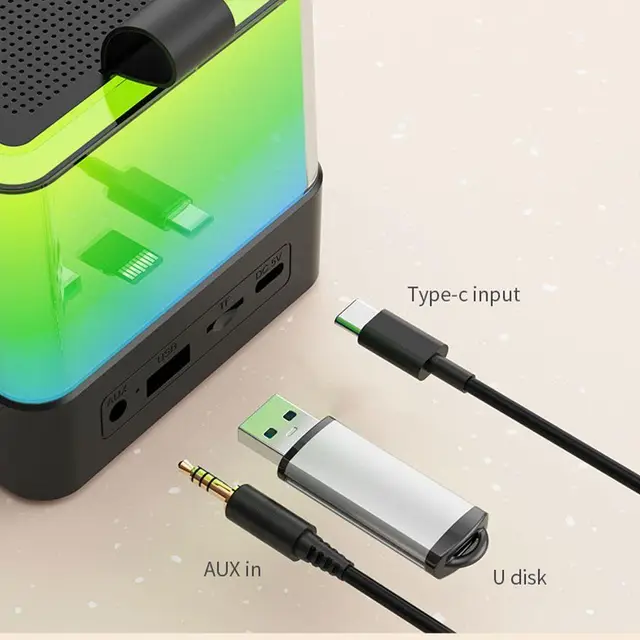 Портативна Bluetooth колонка-караоке з мікрофоном K18. Чорний, білий - Зображення 3