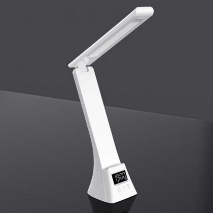 Лампа настільна LED (TYV-2088) (з годинником та бездротовою зарядкою для телефону) БІЛА