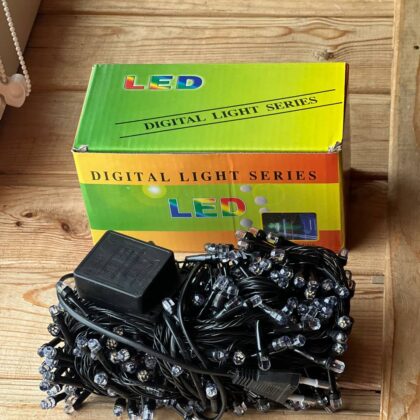 ЧерныйПровод Гирлянда 300LED  warm  AND 115-5