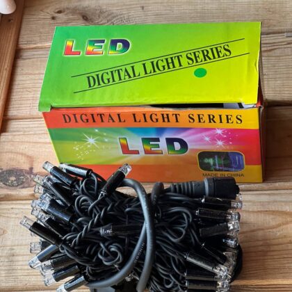 Чорний ПровідГірлянда 8m80led2,30м ЗЕЛЕНІ wire still light no flash waterproof light AND8-10