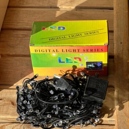 Чорний Провід Гірлянда 18m 350 led v8dimor r black with control AND 4-10