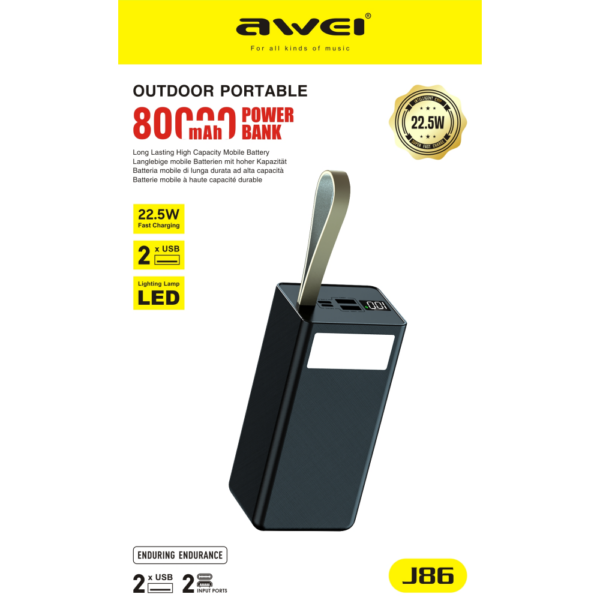 Повер банк power bank 80000 MhA AND J86