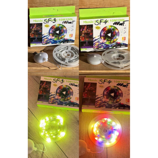 Гирлянда музыкальная на 100LED от USB 10 метр  SF-3 Теплый и SF-4микс код 2810