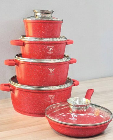 Набір каструль Top Kitchen (black. red) TK00020 - Зображення 2
