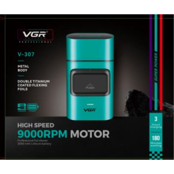 VGR Тримет для волос Шейвер hair clippers V-307 БЕРЮЗА