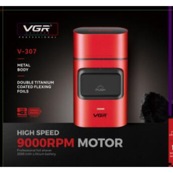VGR Тримет для волос Шейвер hair clippers V-307 КРАСНЫЙ