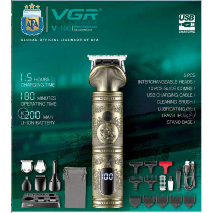 VGR Триммер для стрижки бороды и усов AND V-106